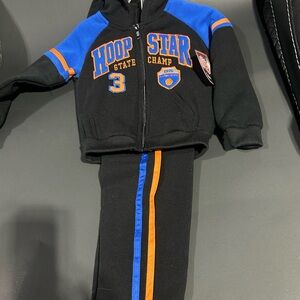 Kids Track Suit - Black and Blue